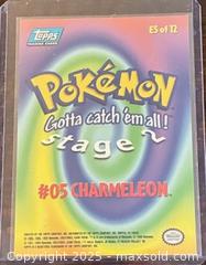 MaxSold Auction: 1999 Topps Pokémon Charmeleon Stage 2 Gotta Catch’em Movie Animation A1 Collectible Trading Card  - Newmarket (Ontario, Canada) PARTNER MANAGED Reseller Online Auction - Walter Avenue