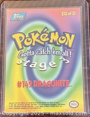 MaxSold Auction: 1999 Topps Pokémon Dragonite n Stage 3 Gotta Catch’em Movie Animation A1 Collectible Trading Card  - Newmarket (Ontario, Canada) PARTNER MANAGED Reseller Online Auction - Walter Avenue
