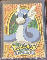 MaxSold Auction: 1999 Topps Pokémon Dratini Stage 1 Gotta Catch’em Movie Animation A1 Collectible Trading Card  - Newmarket (Ontario, Canada) PARTNER MANAGED Reseller Online Auction - Walter Avenue