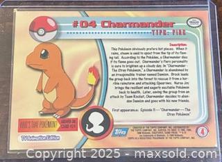 MaxSold Auction: 1999 Topps TV Charmander Pokémon Collectible Trading Card  - Newmarket (Ontario, Canada) PARTNER MANAGED Reseller Online Auction - Walter Avenue