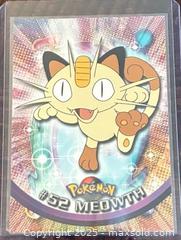 MaxSold Auction: 1999 Topps TV Meowth Pokémon Collectible Trading Card  - Newmarket (Ontario, Canada) PARTNER MANAGED Reseller Online Auction - Walter Avenue