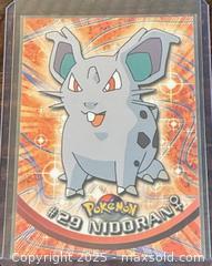 MaxSold Auction: 1999 Topps TV Niddran Pokémon Collectible Trading Card  - Newmarket (Ontario, Canada) PARTNER MANAGED Reseller Online Auction - Walter Avenue
