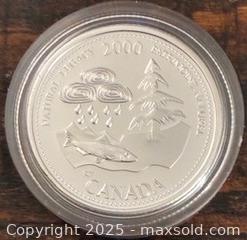MaxSold Auction: 2000 Cdn. Silver Proof Millennium Commemorative Celebration - May Natural Legacy 25 Cents  - Newmarket (Ontario, Canada) PARTNER MANAGED Reseller Online Auction - Walter Avenue
