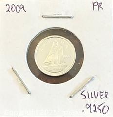 MaxSold Auction: 2009 Cdn. Silver Proof Queen Elizabeth II 10 Cents  - Newmarket (Ontario, Canada) PARTNER MANAGED Reseller Online Auction - Walter Avenue