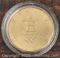 MaxSold Auction: 2010 Cdn. Vancouver Olympic Winter Games Inukshuk Lucky Loonie  - Newmarket (Ontario, Canada) PARTNER MANAGED Reseller Online Auction - Walter Avenue
