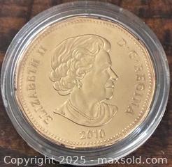 MaxSold Auction: 2010 Cdn. Vancouver Olympic Winter Games Inukshuk Lucky Loonie  - Newmarket (Ontario, Canada) PARTNER MANAGED Reseller Online Auction - Walter Avenue