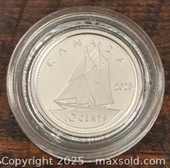 MaxSold Auction: 2025 Cdn. Silver Proof King Charles III 10 Cents  - Newmarket (Ontario, Canada) PARTNER MANAGED Reseller Online Auction - Walter Avenue