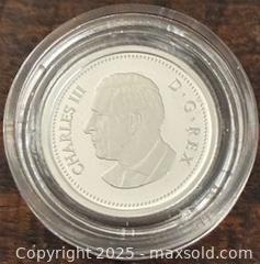 MaxSold Auction: 2025 Cdn. Silver Proof King Charles III 10 Cents  - Newmarket (Ontario, Canada) PARTNER MANAGED Reseller Online Auction - Walter Avenue