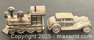 MaxSold Auction: Collectible Silver Plated Train / Car Metal Banks  - Newmarket (Ontario, Canada) PARTNER MANAGED Reseller Online Auction - Walter Avenue