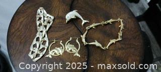 MaxSold Auction: Dolphin Gold-Filled Jewelry Lot with Cubic Zirconia - Windsor (Ontario, Canada) SELLER MANAGED Moving Online Auction - Hickory Road