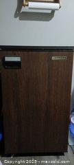 MaxSold Auction: GoldStar Bar/Mini Fridge, Right-Hand Door, Brown Faux Woodgrain - Windsor (Ontario, Canada) SELLER MANAGED Moving Online Auction - Hickory Road