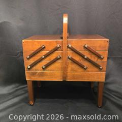 MaxSold Auction: Vintage accordian sewing box - Caledon (Ontario, Canada) SELLER MANAGED Downsizing Online Auction - Hurontario Street
