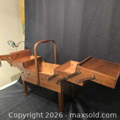 MaxSold Auction: Vintage accordian sewing box - Caledon (Ontario, Canada) SELLER MANAGED Downsizing Online Auction - Hurontario Street