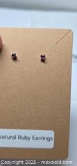 MaxSold Auction: Natural rare Ruby Earrings  - Toronto (Ontario, Canada) PARTNER MANAGED Reseller Online Auction - Gerrard Street East