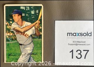 MaxSold Auction: 1952 Bowman Baseball Card Virgil "Red" Stallcup - Ottawa (Ontario, Canada) SELLER MANAGED Downsizing Online Auction - Sandy Forest Place