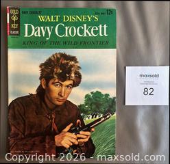 MaxSold Auction: 1955 Gold Key "Walt Disney's Davy Crockett" Comic Book   - Ottawa (Ontario, Canada) SELLER MANAGED Downsizing Online Auction - Sandy Forest Place