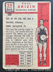 MaxSold Auction: 1957 Topps Basketball Card # 10 Paul Arizin - Ottawa (Ontario, Canada) SELLER MANAGED Downsizing Online Auction - Sandy Forest Place