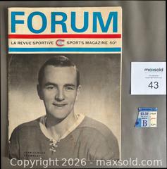MaxSold Auction: 1965-1966 Montreal Canadiens vs. Toronto Maple Leafs Program w / Ticket Stub  - Ottawa (Ontario, Canada) SELLER MANAGED Downsizing Online Auction - Sandy Forest Place