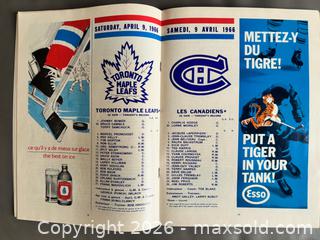 MaxSold Auction: 1965-1966 Montreal Canadiens vs. Toronto Maple Leafs Program w / Ticket Stub  - Ottawa (Ontario, Canada) SELLER MANAGED Downsizing Online Auction - Sandy Forest Place