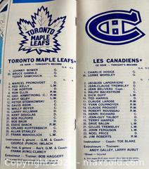 MaxSold Auction: 1965-1966 Montreal Canadiens vs. Toronto Maple Leafs Program w / Ticket Stub  - Ottawa (Ontario, Canada) SELLER MANAGED Downsizing Online Auction - Sandy Forest Place