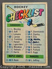 MaxSold Auction: 1967-68 O.P.C. Hockey 1st Series Checklist Card - Ottawa (Ontario, Canada) SELLER MANAGED Downsizing Online Auction - Sandy Forest Place