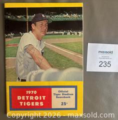MaxSold Auction: 1970 Detroit Tigers Program Signed by Al Kaline  - Ottawa (Ontario, Canada) SELLER MANAGED Downsizing Online Auction - Sandy Forest Place