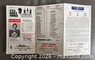 MaxSold Auction:  1973 Toronto Marlboros Jr. A Program for Playoff Game vs. Ottawa 67's Mark & Marty Howe, Potvin, Turnbull ++ - Ottawa (Ontario, Canada) SELLER MANAGED Downsizing Online Auction - Sandy Forest Place