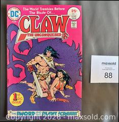 MaxSold Auction: 1975 D.C. "Claw the Unconquered" # 1 Comic Book  - Ottawa (Ontario, Canada) SELLER MANAGED Downsizing Online Auction - Sandy Forest Place