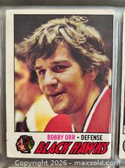 MaxSold Auction: 1977-78 OPC Hockey Card Partial Set 233 / 396  in binder pages w Bobby Orr - Ottawa (Ontario, Canada) SELLER MANAGED Downsizing Online Auction - Sandy Forest Place
