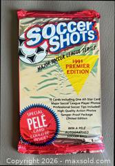 MaxSold Auction: 1991 Soccer Shots Unopened Wax Packs Lot of 10 / Find the Pelé Card - Ottawa (Ontario, Canada) SELLER MANAGED Downsizing Online Auction - Sandy Forest Place