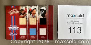 MaxSold Auction: 2005 Donruss Baseball Game Worn Glove + Cleats Montreal Expos Carter Perez & Dawson # 10/100 w / COA - Ottawa (Ontario, Canada) SELLER MANAGED Downsizing Online Auction - Sandy Forest Place