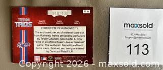 MaxSold Auction: 2005 Donruss Baseball Game Worn Glove + Cleats Montreal Expos Carter Perez & Dawson # 10/100 w / COA - Ottawa (Ontario, Canada) SELLER MANAGED Downsizing Online Auction - Sandy Forest Place