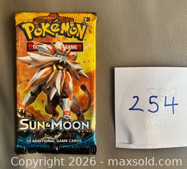 MaxSold Auction: 2017 Pokémon "Sun & Moon" Booster Pack of Cards Factory Sealed / Pack # 2 - Ottawa (Ontario, Canada) SELLER MANAGED Downsizing Online Auction - Sandy Forest Place