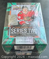 MaxSold Auction: 2023-24 Upper Deck Hockey Card Blaster Box Still Sealed / Find the Conner Bedard ROOKIE CARD - Ottawa (Ontario, Canada) SELLER MANAGED Downsizing Online Auction - Sandy Forest Place