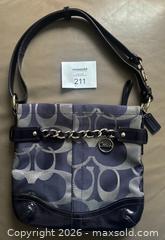 MaxSold Auction: Blue + Silver Coach Purse New + Never Used - Ottawa (Ontario, Canada) SELLER MANAGED Downsizing Online Auction - Sandy Forest Place
