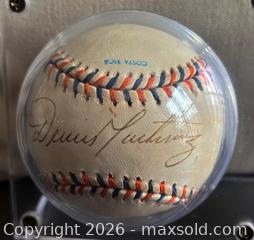 MaxSold Auction: Dennis Martinez Montreal Expos Signed All Star Game Baseball w / Card on Stand  - Ottawa (Ontario, Canada) SELLER MANAGED Downsizing Online Auction - Sandy Forest Place