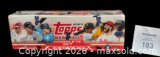 MaxSold Auction: Factory Sealed 2023 Topps Baseball Complete Set 660 Cards - Ottawa (Ontario, Canada) SELLER MANAGED Downsizing Online Auction - Sandy Forest Place
