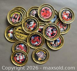 MaxSold Auction: Giant Lot of 210 x 1997-98 Katch NHL Metal Medallion Coins  - Ottawa (Ontario, Canada) SELLER MANAGED Downsizing Online Auction - Sandy Forest Place