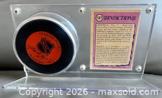 MaxSold Auction: Guy Lafleur Card + Autographed Puck in Display Case  - Ottawa (Ontario, Canada) SELLER MANAGED Downsizing Online Auction - Sandy Forest Place