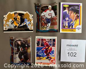 MaxSold Auction: Lot # 2 of 25 Autographed NHL Cards w / Gilmour, Dionne, Thornton, Briere +++ - Ottawa (Ontario, Canada) SELLER MANAGED Downsizing Online Auction - Sandy Forest Place