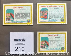 MaxSold Auction: Lot of 3 Rare 1985 Topps Garbage Pail Kids Cards  - Ottawa (Ontario, Canada) SELLER MANAGED Downsizing Online Auction - Sandy Forest Place
