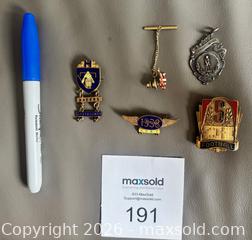 MaxSold Auction: Lot of 5 Vintage British + Canadian Hockey, Soccer + Football Metal Pins w .925 Sterling Silver - Ottawa (Ontario, Canada) SELLER MANAGED Downsizing Online Auction - Sandy Forest Place