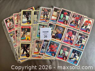 MaxSold Auction: Lot of 70 High Grade x 1984-85 OPC Hockey Cards in Binder Pages  - Ottawa (Ontario, Canada) SELLER MANAGED Downsizing Online Auction - Sandy Forest Place