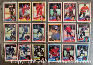 MaxSold Auction: Lot of 70 High Grade x 1984-85 OPC Hockey Cards in Binder Pages  - Ottawa (Ontario, Canada) SELLER MANAGED Downsizing Online Auction - Sandy Forest Place