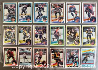 MaxSold Auction: Lot of 70 High Grade x 1984-85 OPC Hockey Cards in Binder Pages  - Ottawa (Ontario, Canada) SELLER MANAGED Downsizing Online Auction - Sandy Forest Place