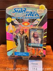 MaxSold Auction: Numbered 1993 Playmates STNG "Klingon Warrior Worf" Figure in Original Sealed Package  - Ottawa (Ontario, Canada) SELLER MANAGED Downsizing Online Auction - Sandy Forest Place