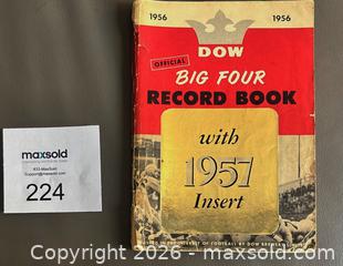 MaxSold Auction: Rare 1957 Dow "Big 4" CFL Record Book w / Insert  - Ottawa (Ontario, Canada) SELLER MANAGED Downsizing Online Auction - Sandy Forest Place