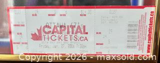MaxSold Auction: Scotty Bowman Framed + Autographed Poster from 2006 w Original Ticket Stub for Signing Event - Ottawa (Ontario, Canada) SELLER MANAGED Downsizing Online Auction - Sandy Forest Place