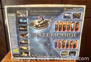 MaxSold Auction: Unopened 2002 Art Asylum Star Trek Enterprise NX-01 12" Starship W / Lights & Sounds - Ottawa (Ontario, Canada) SELLER MANAGED Downsizing Online Auction - Sandy Forest Place