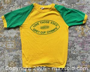 MaxSold Auction: Vintage 1970's CFL Saskatchewan Roughriders Short Sleeve Shirt  - Ottawa (Ontario, Canada) SELLER MANAGED Downsizing Online Auction - Sandy Forest Place